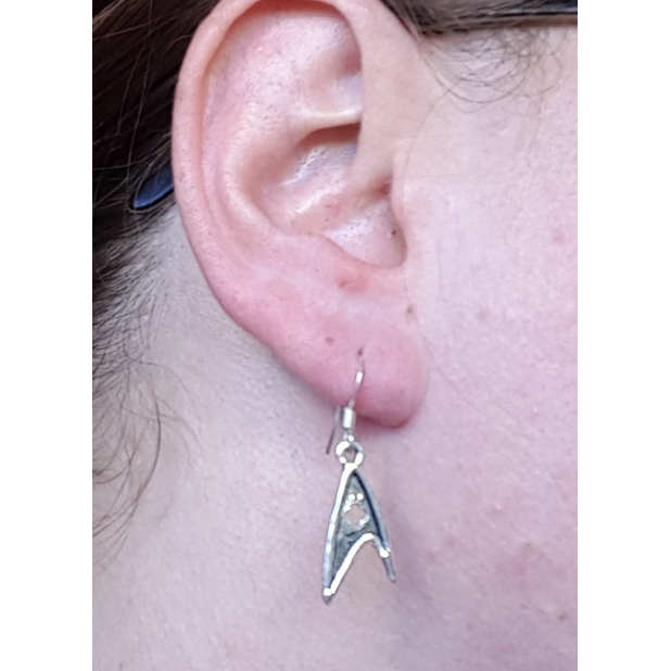 Star Trek TOS Federation Medical Insignia Dangle Earrings