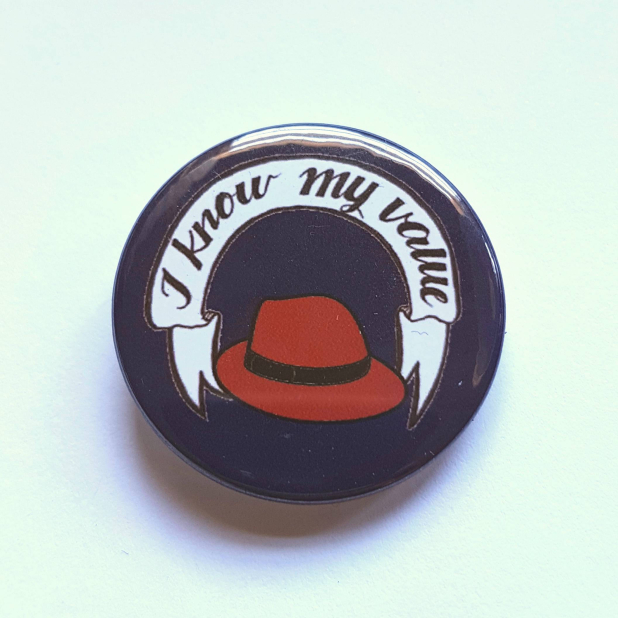 Agent Carter "I Know My Value" Badge Pinback Button