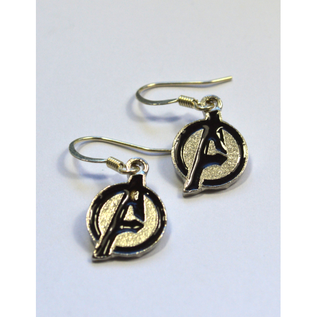Avengers Logo Geek Gift Silver Earrings
