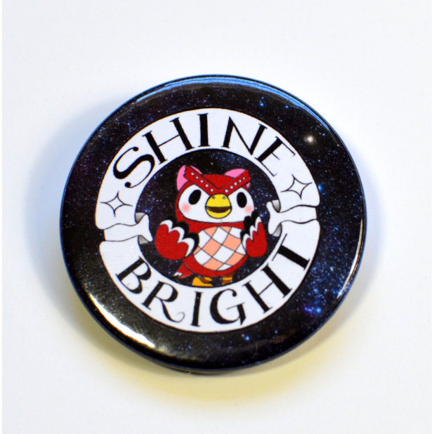 ACNH New Horizons Celeste Starry Night Owl Badge