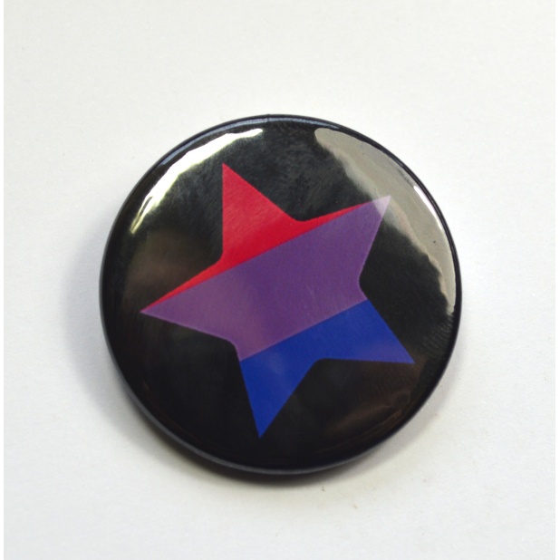 LGBTQIA Galaxy Bisexual Pride Star Badge