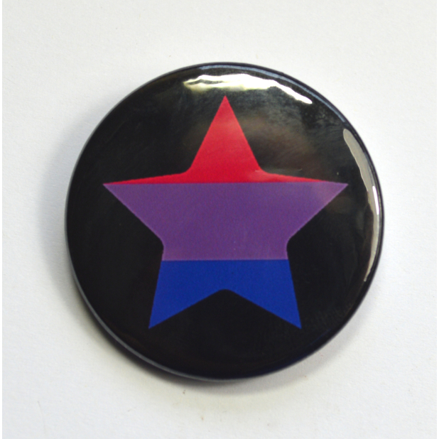 LGBTQIA Galaxy Bisexual Pride Star Badge