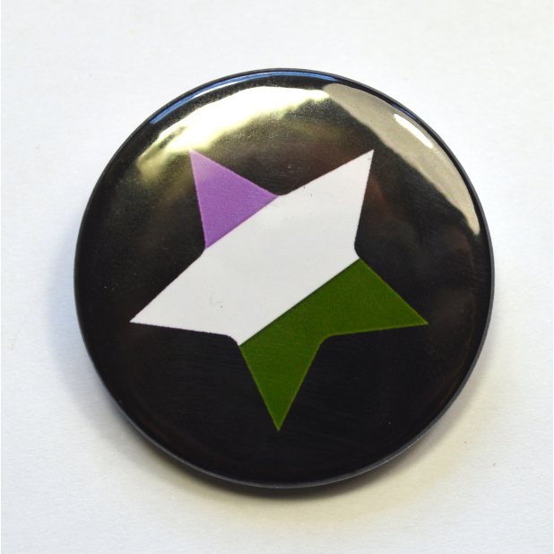LGBTQIA Galaxy Genderqueer Pride Star Badge