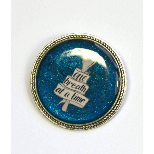 One Breath At A Time Spoonie Chronic Illness Resin Brooch