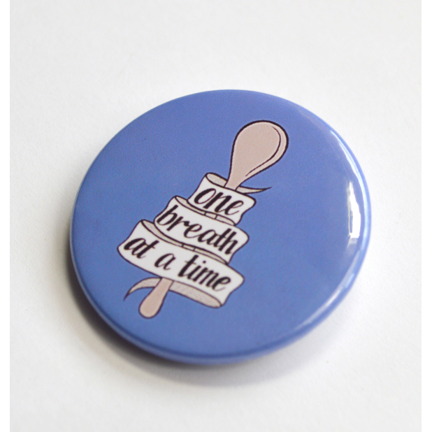 One Breath At A Time Chronic Illness Spoonie Spoon Theory Badge