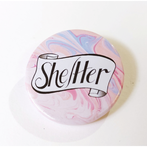She-Her Pronoun Hand Lettered Badge