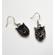 Black Panther Silver and Enamel Earrings