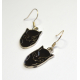 Black Panther Silver and Enamel Earrings