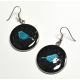 Glitter Bluebird Blue Bird Handmade Earrings