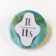 It-Its Pronoun Badge Hand Letter Watermarble Background
