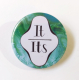 It-Its Pronoun Badge Hand Letter Watermarble Background