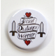 Social Distance Warrior Pixel Heart Quarantine Badge