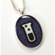 Science Test Tube Purple and Silver handmade pendant