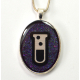 Science Test Tube Purple and Silver handmade pendant