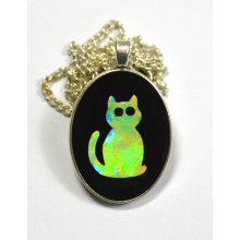 Holographic Cat Necklace