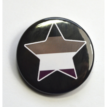LGBTQIA Galaxy Asexual Star Badge
