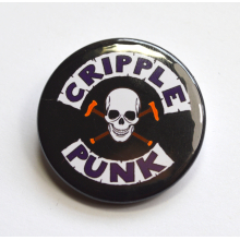 Cripple Punk Skull Disability Badge