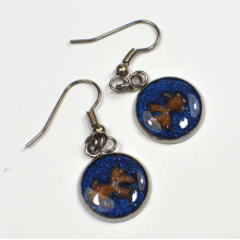 Goldfish Resin Glitter Aquatic Marine Handmade Earrings