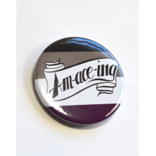 Amaceing Asexual Queer Ace Pride Badge Pinback Button