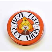 ACNH Isabelle Have Fun Out There Badge