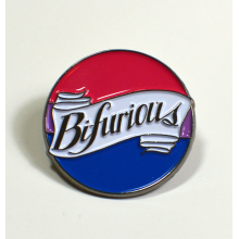 Bifurious Bisexual Pride Enamel Pin