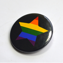 LGBTQIA Galaxy Gay Star Badge