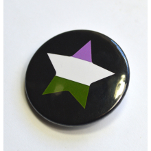 LGBTQIA Galaxy Genderqueer Star Badge