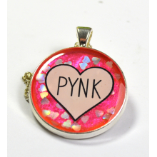 Janelle Monáe "Pynk" Pink Hearts Resin Pendant